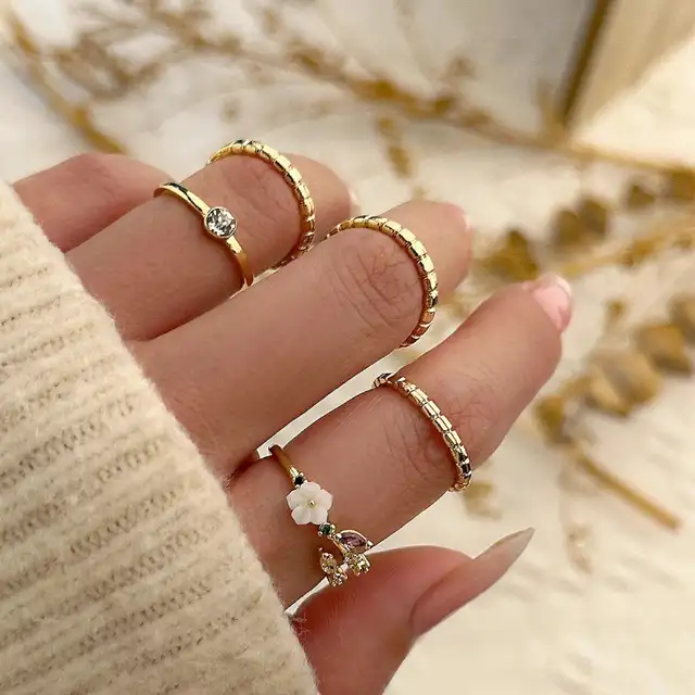 Brand new 5Pcs Ring Set Jewelry63373409360897121