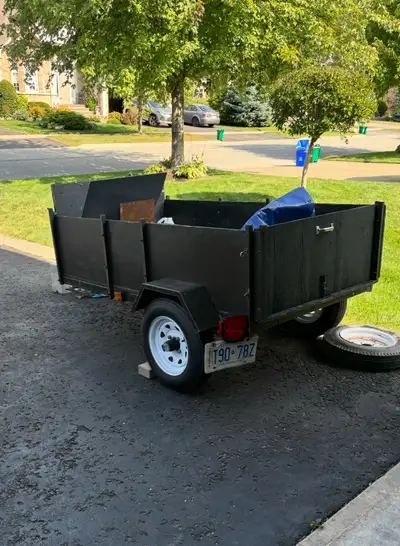 Very useful utility trailer. Works great, 2” ball connector, bearings greased every year. Not a heav...