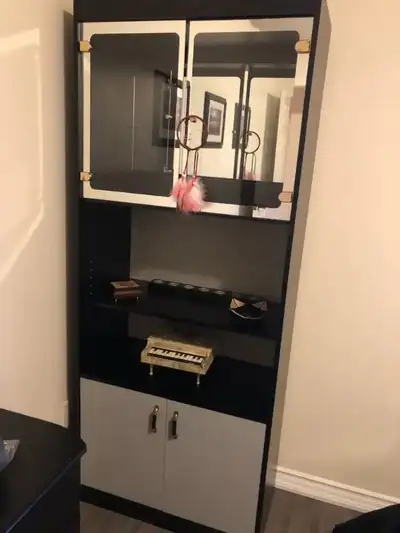 3 Solid Wood & Glass Wall Units/Cabinets, View more