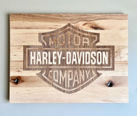 Harley Davidson Hardwood Sign
