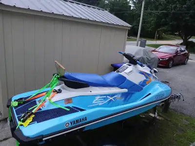 Water Fountain ⛲️ off rear deck! Boarding ladder for lake middle swimming! :) New trailer. Yamahas a...