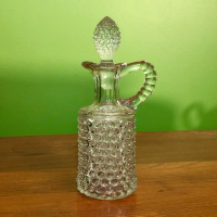 Gorgeous Glass Cruet EAPG Hobnail with original stopper 