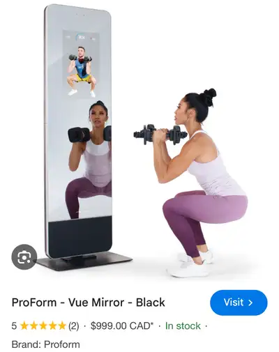 Brand new ProForm Vue Workout Mirror, still in box, just delivered yesterday. Purchased as part of a...
