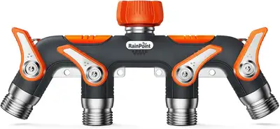 RAINPOINT 4 Way Brass Garden Hose Splitter Heavy Duty Water Valv, View more