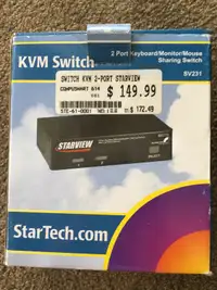 Startech SV231 - 2 Port Professional PS/2 KVM Switch & Cables