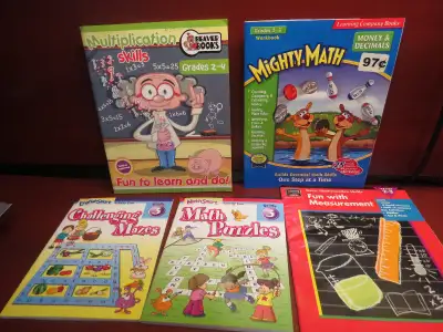 Children's grade 2-4 math tutoring, books, View more