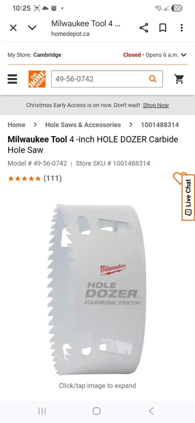 Milwaukee hole-saw, View more