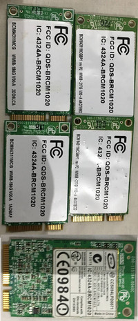 ($10 each) 5x Broadcom BCM94311MCG Full MINI PCI-E Card