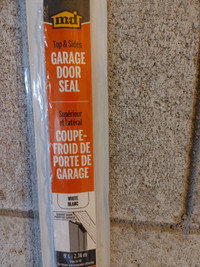 Garage door seal heavyduty double fin white 9foot.   WS31431