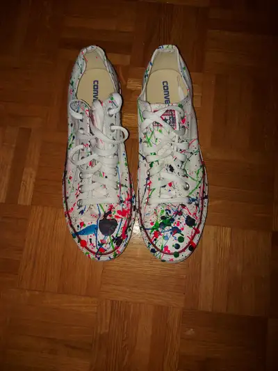 All Star Converse Splatter Shoes, Womens' Size 11, View more