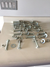 Hex bolts washers nuts