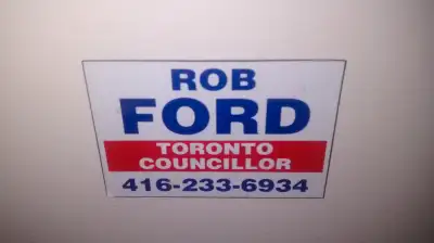 Councillor ROB FORD Magnet, pick up only in Etobicoke