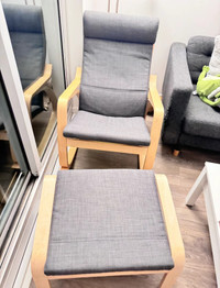IKEA POÄNG Rocking-chair Set Grey