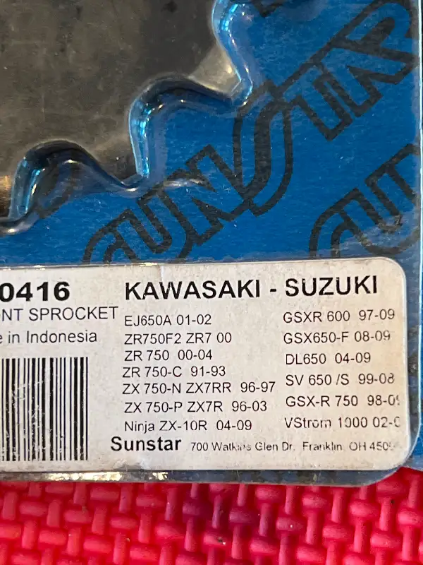 Suzuki Kawasaki front drive gear sprocket 525 Pitch 16 t 40416 in Other in Barrie - Image 8