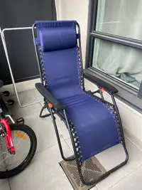 Padded Mesh Zero Gravity Chair - Navy Blue