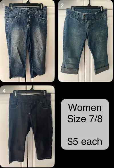 Ladies Capris / Jeans Pants $5 each, View more