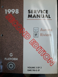 1998 Oldsmobile Aurora and Buick Riviera service manual