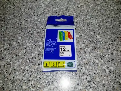 Compatible For Brother P-Touch TZe-231 Black on White 12mm tape, View more