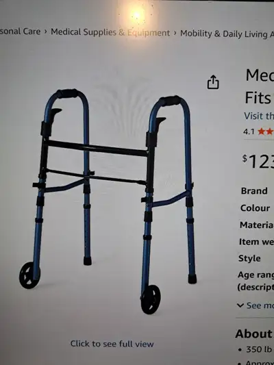 Folding Walker Medline Brand New, View more