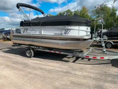 Looking for some lazy summer days floating on the water? Our pontoon is on consignment at Pirate Cov...