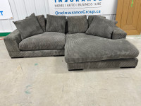 Plush Fabric Sectional - NEW