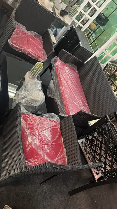 4pc rattan wicker patio set, conversation set, View more