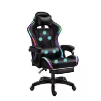 RGB Gaming Chair With Footrest & 7 Point Massage