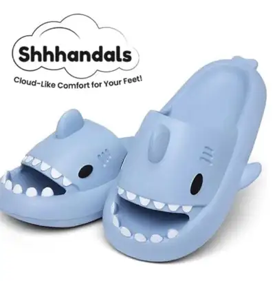 NEW NOT OPENED Shark Shhhandals Unisex Anti-Slip Pool Slides Size: Small (5.5-7 Women / 3.5-5 Men) S...
