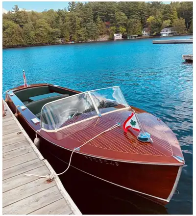 The Duke Mehogany run about 1967 very nice boat well taken care of. Kept in mint shape always. Lots...