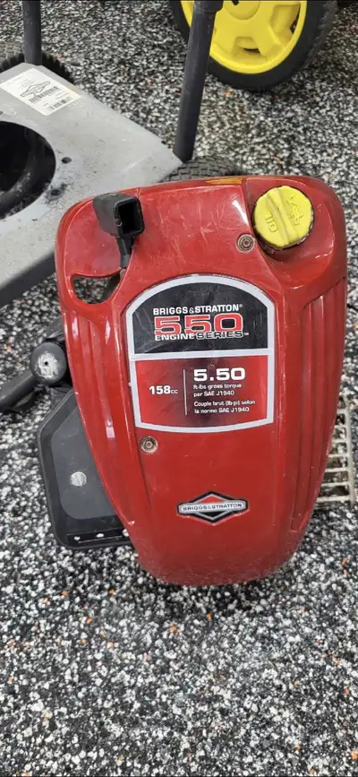 I have a 158 cc Briggs & Stratton 550 series engine for sale. Barely used, was on my pressure washer...