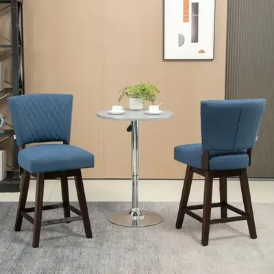 Brand New Set of 2 Swivel Bar Stool with Backrest $329, View more