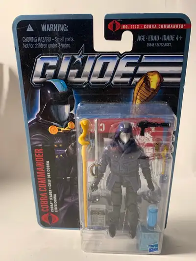 I'm offering a brand new, unopened GI Joe Cobra Commander action figure, a must-have for collectors...