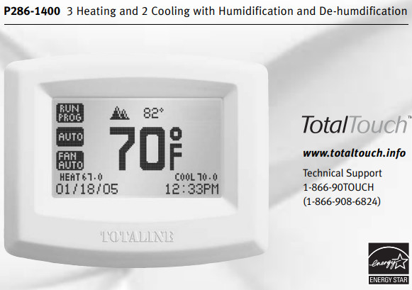 Carrier TotalLine P286-1400 Digital Thermostat 3H/2C +Humidifier dans Autre  à Laval/Rive Nord