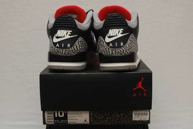 air Jordan 3  black cement 2018  in Men's Shoes in City of Toronto - Image 4