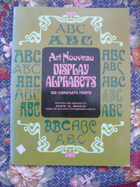 ART NOUVEAU-DISPLAY ALPHABETS ( Book )