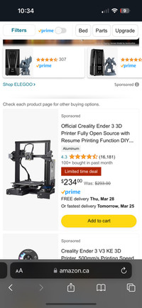 3D printer Ender 3 with about $100 of upgrades Direct Drive