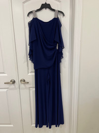 GORGEOUS ROYAL BLUE ELEGANT ONE PIECE PANTS SUIT