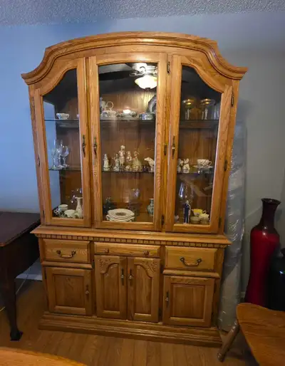 Solid Oak Dining Cabinet, by Meubles Daveluyville, View more
