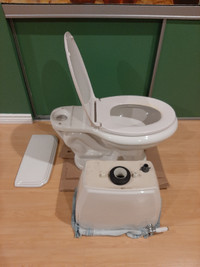 Toilet with tank and seat