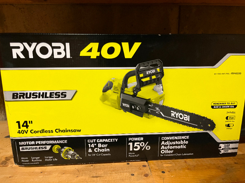 Ryobi 40v cordless chainsaw Lawnmowers & Leaf Blowers Annapolis