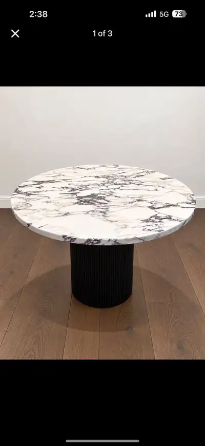 Dining table // quartz top // solid wood base, View more