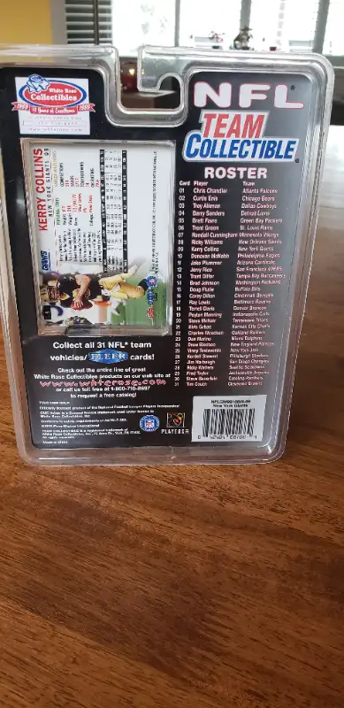 New York Giants Die Cast Vehicle and Kerry Collions Card *New*63848995173251123