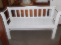 White Deacon's Bench Solid Hardwood