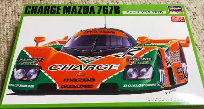 a limited edition Hasegawa 1/24 Mazda 767B race car model. Item is still sealed inside and never ope...
