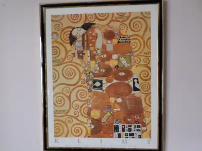 THE FULFILLMENT by Gustav Klimt.Framed Art Poster (16" x 20"), View more