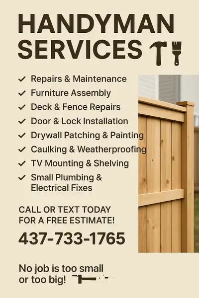 Deck & Fence Repairs – Reliable Handyman | GTA, View more