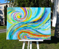 Abstract Painting, Peinture sur toile abstraite by Pat!!