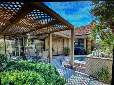 Beautiful 1850 sq.ft. 3 bedroom bungalow in guarded community of Silver Sands Racquet Club, Palm Des...