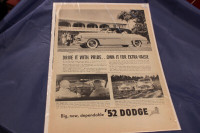 1952 Dodge Coronet Diplomat Original Ad