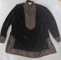 Black Long Sleeves Blouse & Sparkles NYGARD Collection Size 16